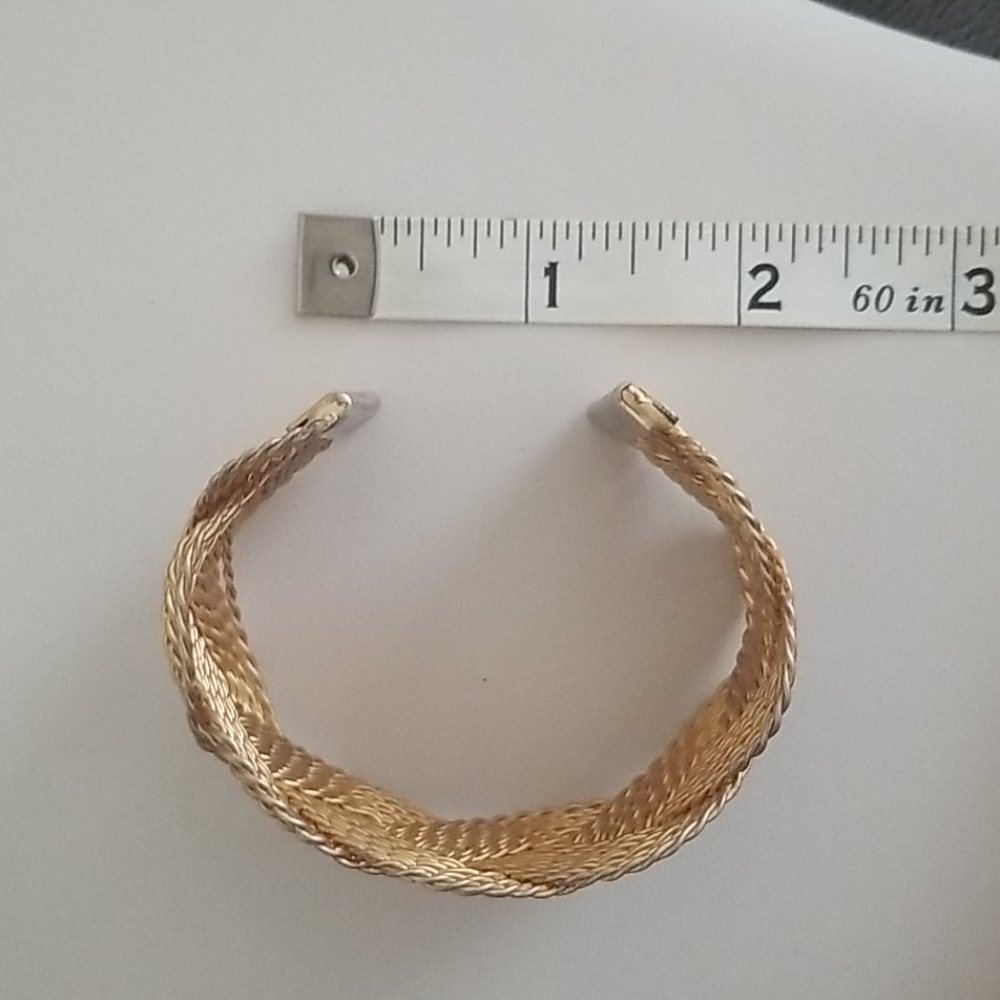 Braided Goldtone Cuff - Picture 3 of 5